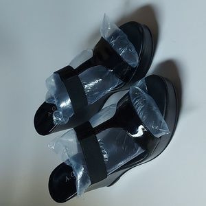 Black platform wedge by A. Gianetti, GUC, size 41 EU